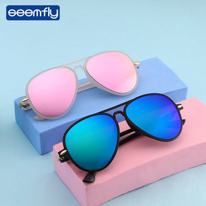 Seemfly Fashion Ultralight Baby Sunglasses Pilot Sun Glasses Kids Outdoor Ultraviolet-Proof Eyeglasses Eyeware For Girls&Boys