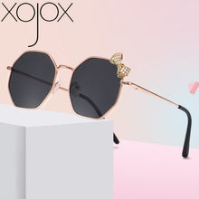 Load image into Gallery viewer, XojoX 2020 New Fashion Sunglasses for Girls Bow Metal Sun Glasses Kids Polygon Trend Glasses