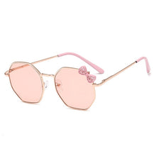 Load image into Gallery viewer, XojoX 2020 New Fashion Sunglasses for Girls Bow Metal Sun Glasses Kids Polygon Trend Glasses