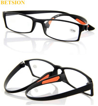 Load image into Gallery viewer, TR90 Flexible Reading Glasses Men Women lightweight Full Rim Retro Fashion Readers Power Glass +100 +150 +200 +250 +300 +350 +4